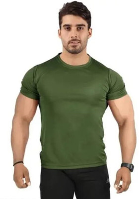 salu Solid Men Round Neck Multicolor T-Shirt