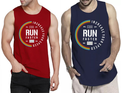 Restore Printed Men Scoop Neck Maroon, Blue, Multicolor T-Shirt