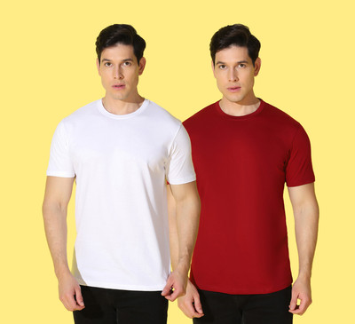 WOOSTRO Printed Men Round Neck Black, Red T-Shirt