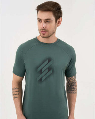 DCYPHR Graphic Print Men Round Neck Green T-Shirt