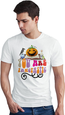 Seek Buy Love Printed Men Round Neck White T-Shirt
