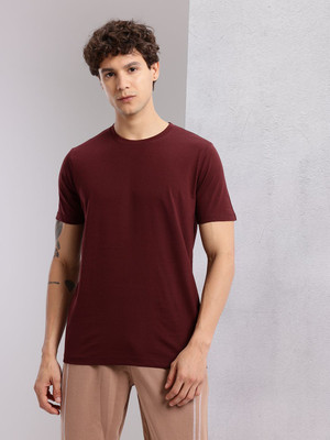 HRX by Hrithik Roshan Printed Men Round Neck Maroon T-Shirt