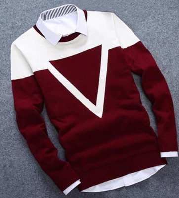 Try This Full Sleeve Color Block Men Sweatshirt