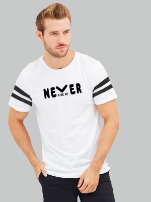 Trends Tower Printed Men Round Neck White T-Shirt