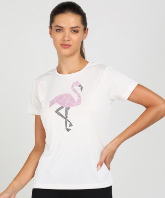 SHASHVI Graphic Print Women Round Neck White T-Shirt