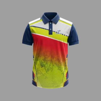 lookswala Solid Men Polo Neck Multicolor T-Shirt