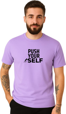 Be Collardo Printed Men Round Neck Purple T-Shirt
