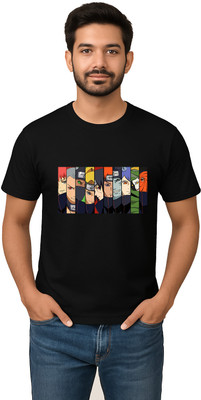 IDrip Graphic Print Men Crew Neck Black T-Shirt