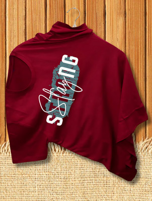 Zoobang Graphic Print Men Round Neck Maroon T-Shirt