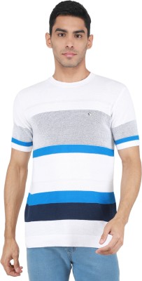 MONTE CARLO Striped Men Round Neck Multicolor T-Shirt