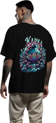 PUGAROO Printed Men Round Neck Black T-Shirt
