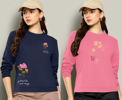 BelleBird Graphic Print Women Round Neck Multicolor T-Shirt