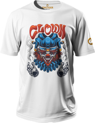 Enciger Solid Men Round Neck White T-Shirt