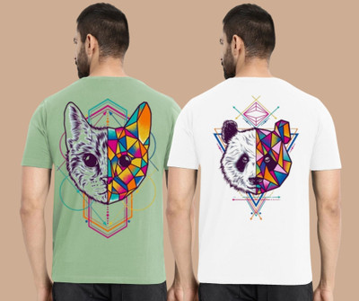 Kasendra Graphic Print Men Round Neck Multicolor T-Shirt