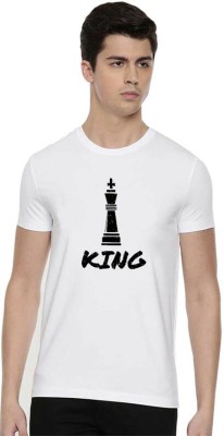 BRATMA Printed, Typography Men Round Neck White T-Shirt