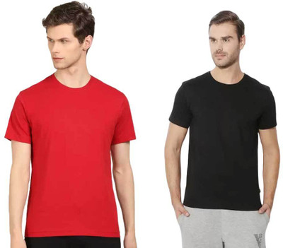 VAN HEUSEN Solid Men Round Neck Multicolor T-Shirt