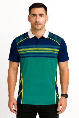 CREATIVE SPORTS Printed, Graphic Print Men Polo Neck Multicolor T-Shirt