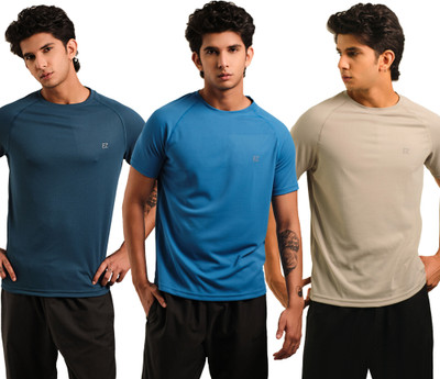 Sirtex Eazy Printed Men Round Neck Blue T-Shirt