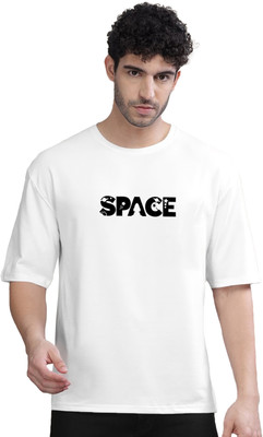 Organic Chics Graphic Print Men Round Neck White T-Shirt