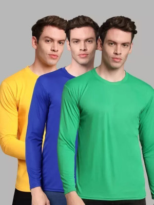 SYM Solid Men Round Neck Multicolor T-Shirt