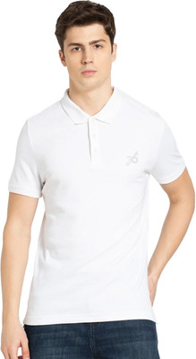 JOCKEY Solid Men Polo Neck White T-Shirt
