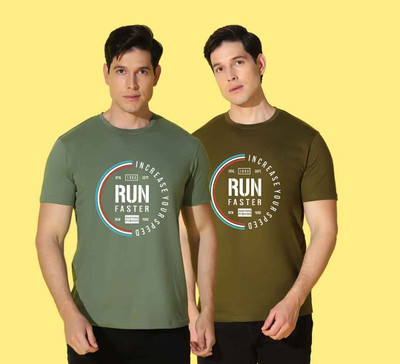 WOOSTRO Graphic Print Men Round Neck Multicolor T-Shirt