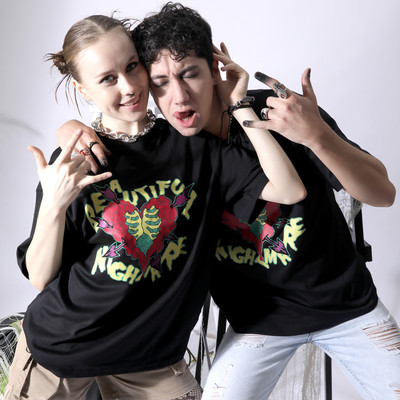 Bene Kleed Printed Men Round Neck Black T-Shirt