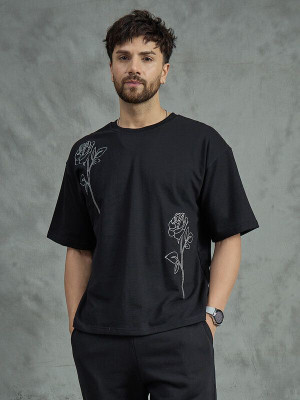 FUGAZEE Printed Men Round Neck Black T-Shirt