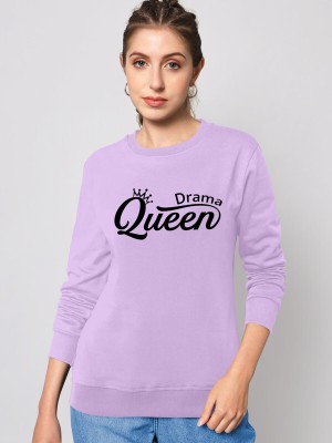 NISHKAM CLOTHING Typography Women Round Neck Purple T-Shirt