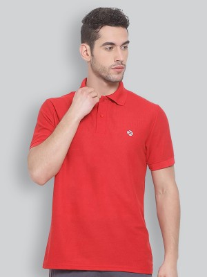 Lux Nitro Solid Men Polo Neck Red T-Shirt