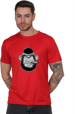 LIFE STYLE COMMERCE Graphic Print Men Round Neck Red T-Shirt