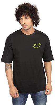 The Modern Soul Printed Men Round Neck Black, Yellow T-Shirt