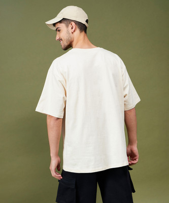 MASCLN SASSAFRAS Solid Men Round Neck Beige T-Shirt