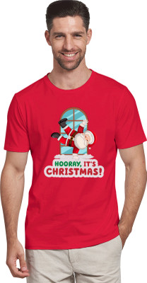 Buy That Trendz Self Design Men Round Neck Red T-Shirt