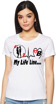 GNAP Printed, Typography Women Round Neck Black T-Shirt