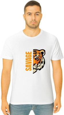 DGC Printed Men Round Neck White T-Shirt