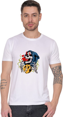 SaurabhEcomX Graphic Print Men Round Neck White T-Shirt
