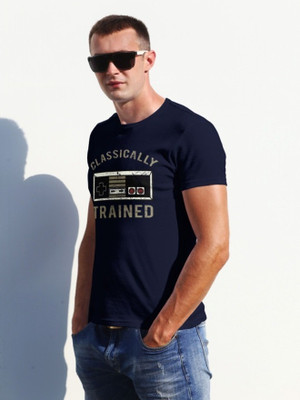 Moda Rapido Graphic Print Men Crew Neck Blue T-Shirt
