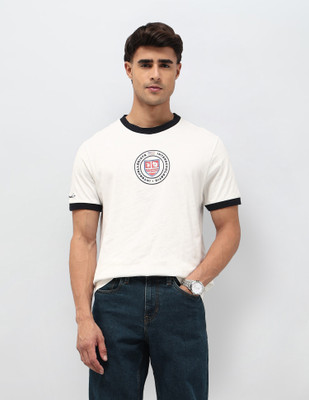 U.S. Polo Assn. Denim Co. Printed Men Crew Neck White T-Shirt