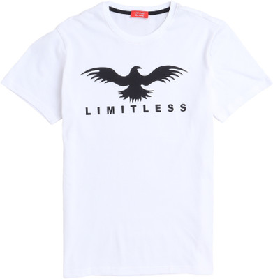 Arvind Garments Graphic Print Men Round Neck White T-Shirt
