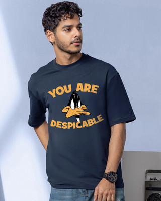 BEWAKOOF Graphic Print Men Round Neck Blue T-Shirt