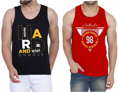 Restore Printed Men Round Neck Black, Red, Multicolor T-Shirt