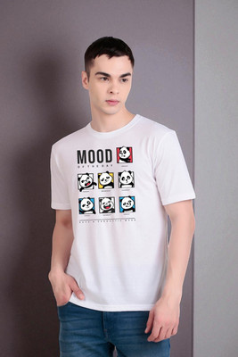 FLYIND VOGUE OUTFIT Printed Men Round Neck Beige T-Shirt