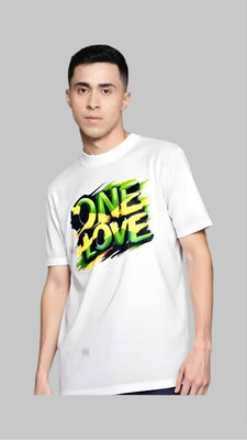 Royal Creations By Rv Printed Men Round Neck White T-Shirt