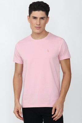 Simon Carter London Solid Men Round Neck Pink T-Shirt