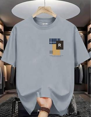Magneto Printed Men Round Neck Grey T-Shirt