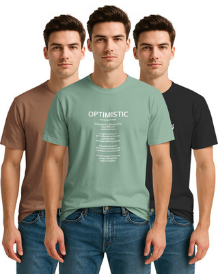 Bullmer Printed Men Round Neck Multicolor T-Shirt
