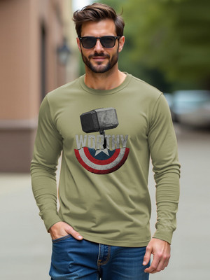 Moda Rapido Printed Men Round Neck Light Green T-Shirt