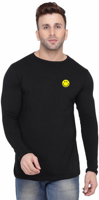 Lawful Casual Printed Men Round Neck Black T-Shirt