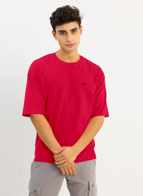 Triptee Printed, Typography Men Round Neck Red T-Shirt